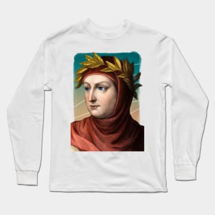 Italian Writer Giovanni Boccaccio illustration Long Sleeve T-Shirt